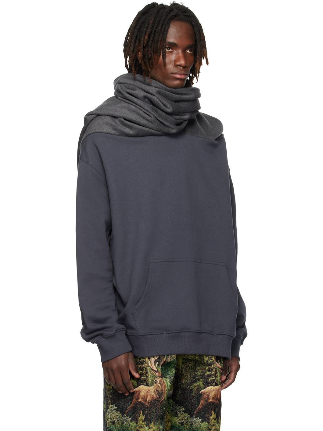 SSENSE Exclusive Gray Loopsweater Hoodie - 2