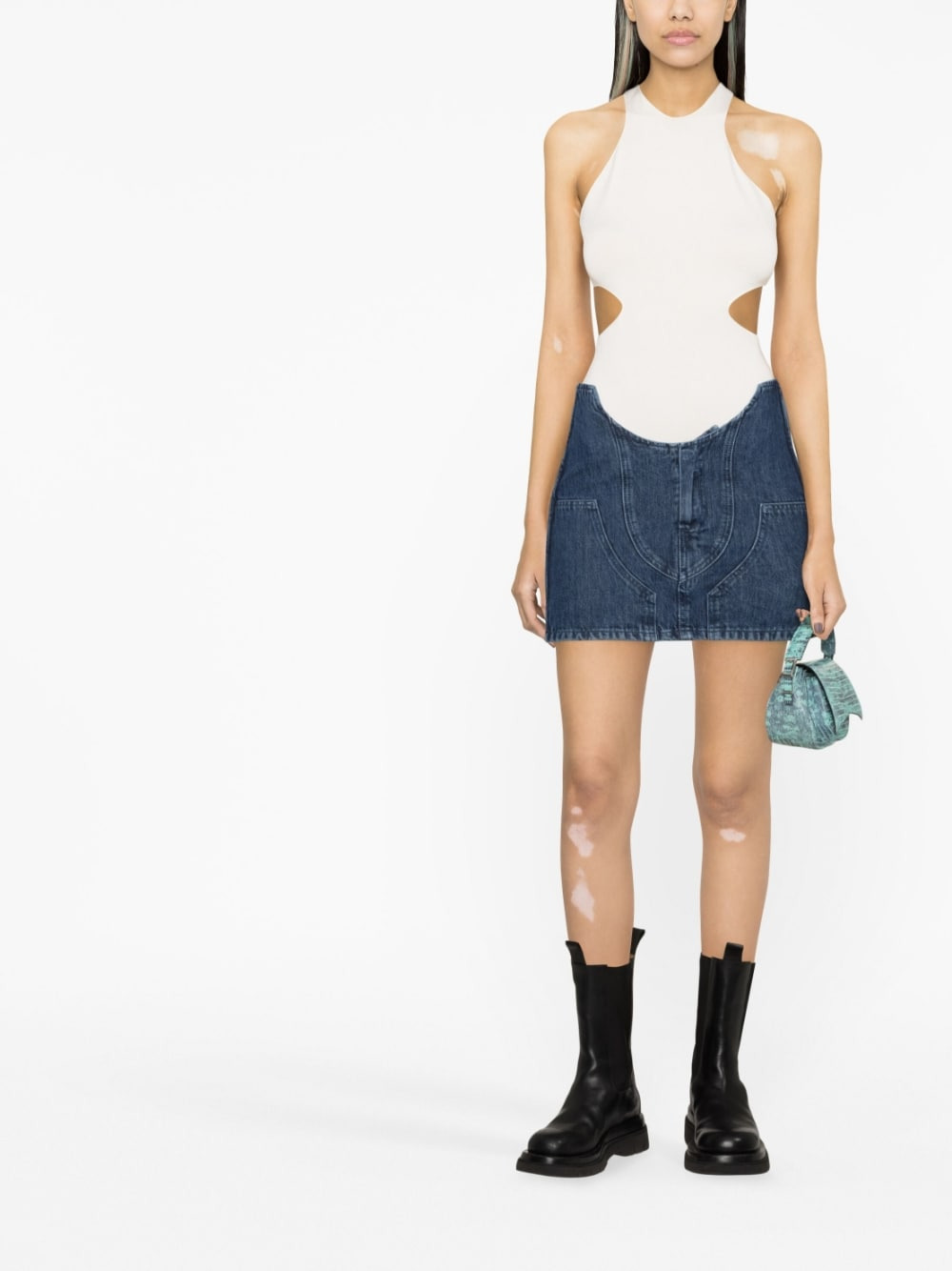 Off White Skirts Blue - 2