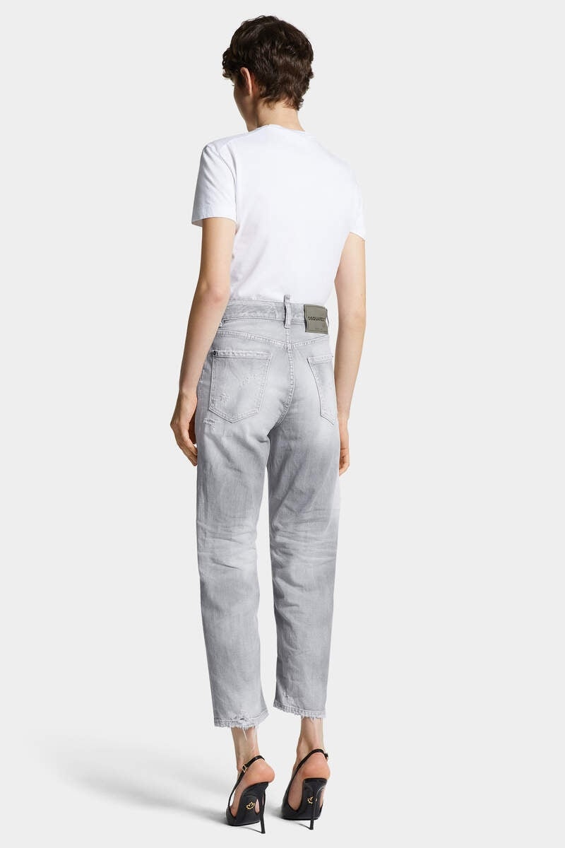 BRUSHED GREY WASH BOSTON JEANS - 4