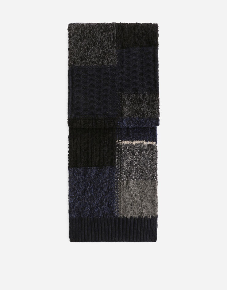 Cashmere and wool patchwork scarf - 1