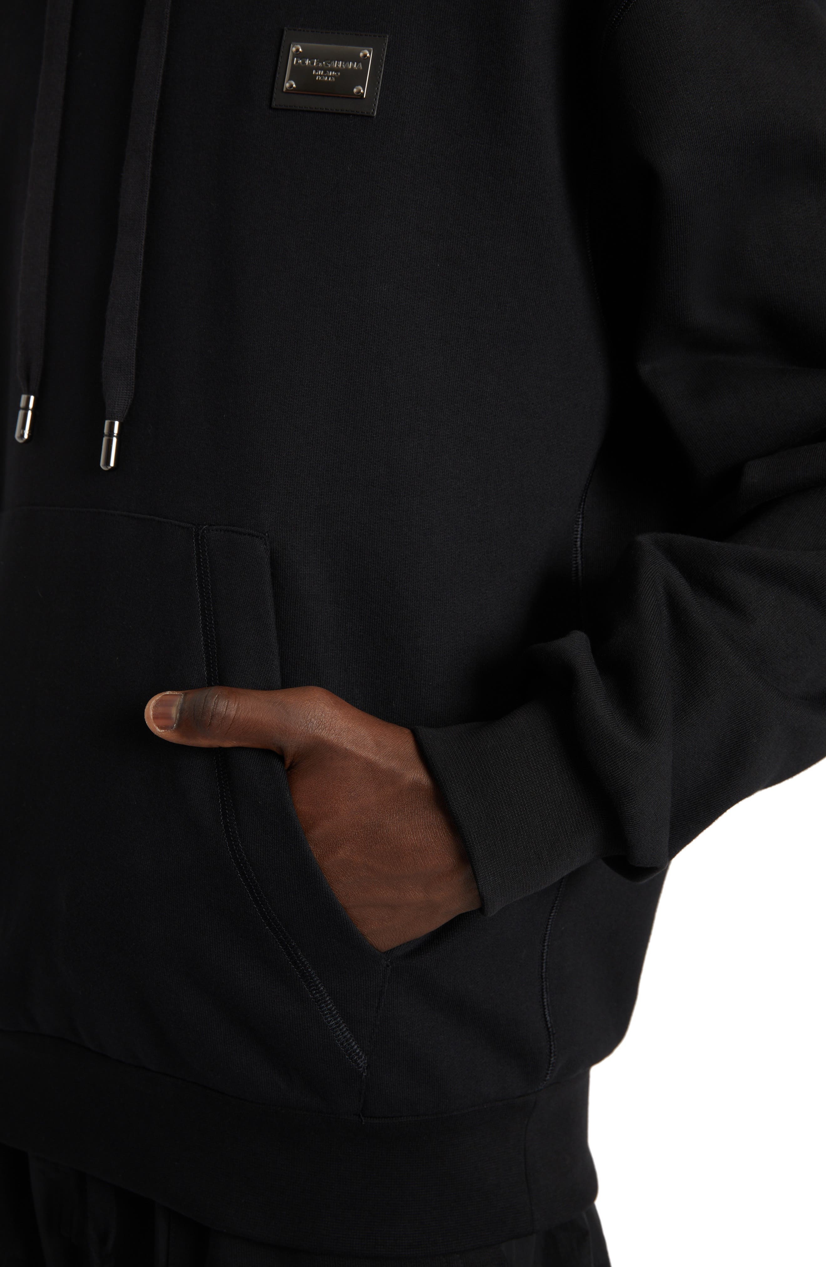 Logo Plate Cotton Hoodie - 4