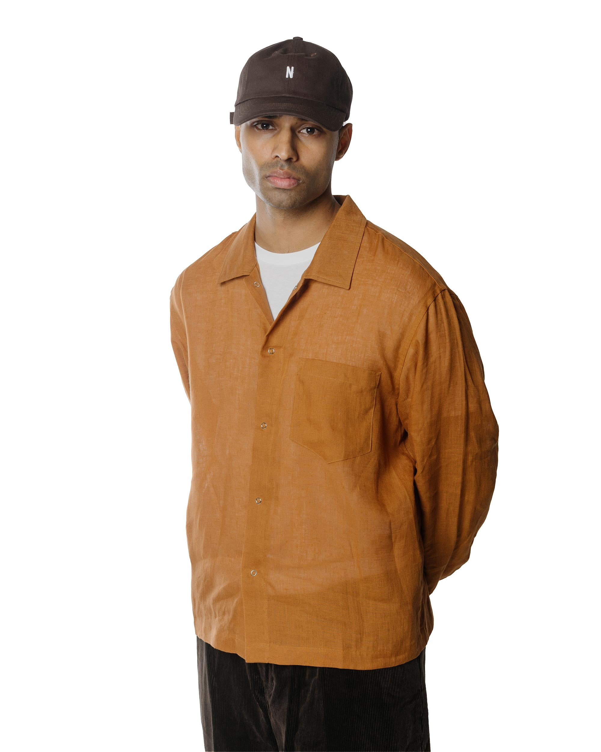 Workshop Shirt Terracotta Linen - 2