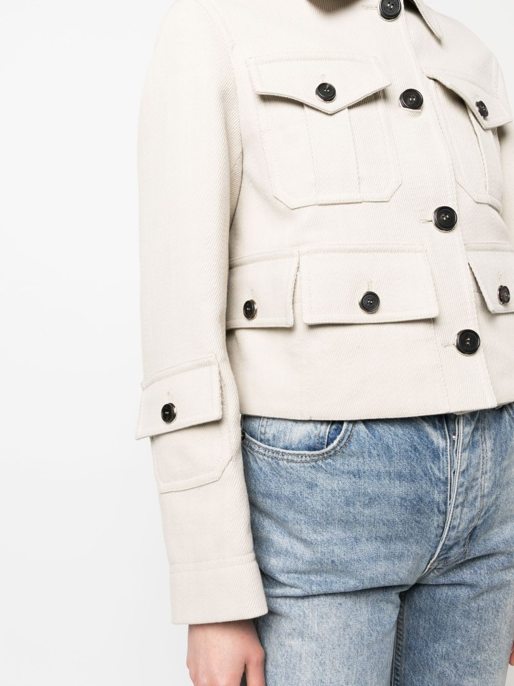multi-pocket cropped jacket - 5