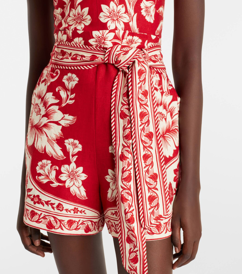 Guanacaste Red belted linen-blend romper 5