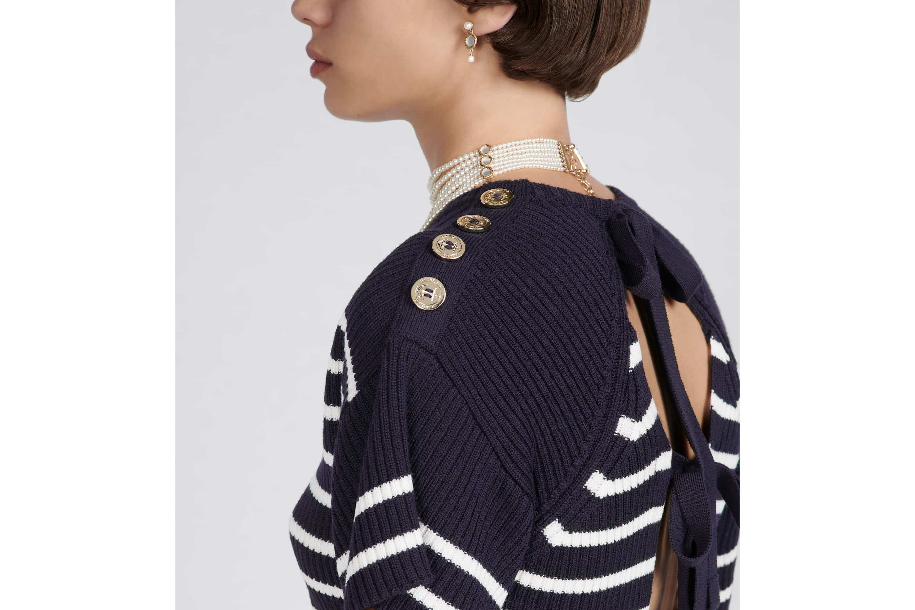Dior Marinière Open-Back Sweater - 7