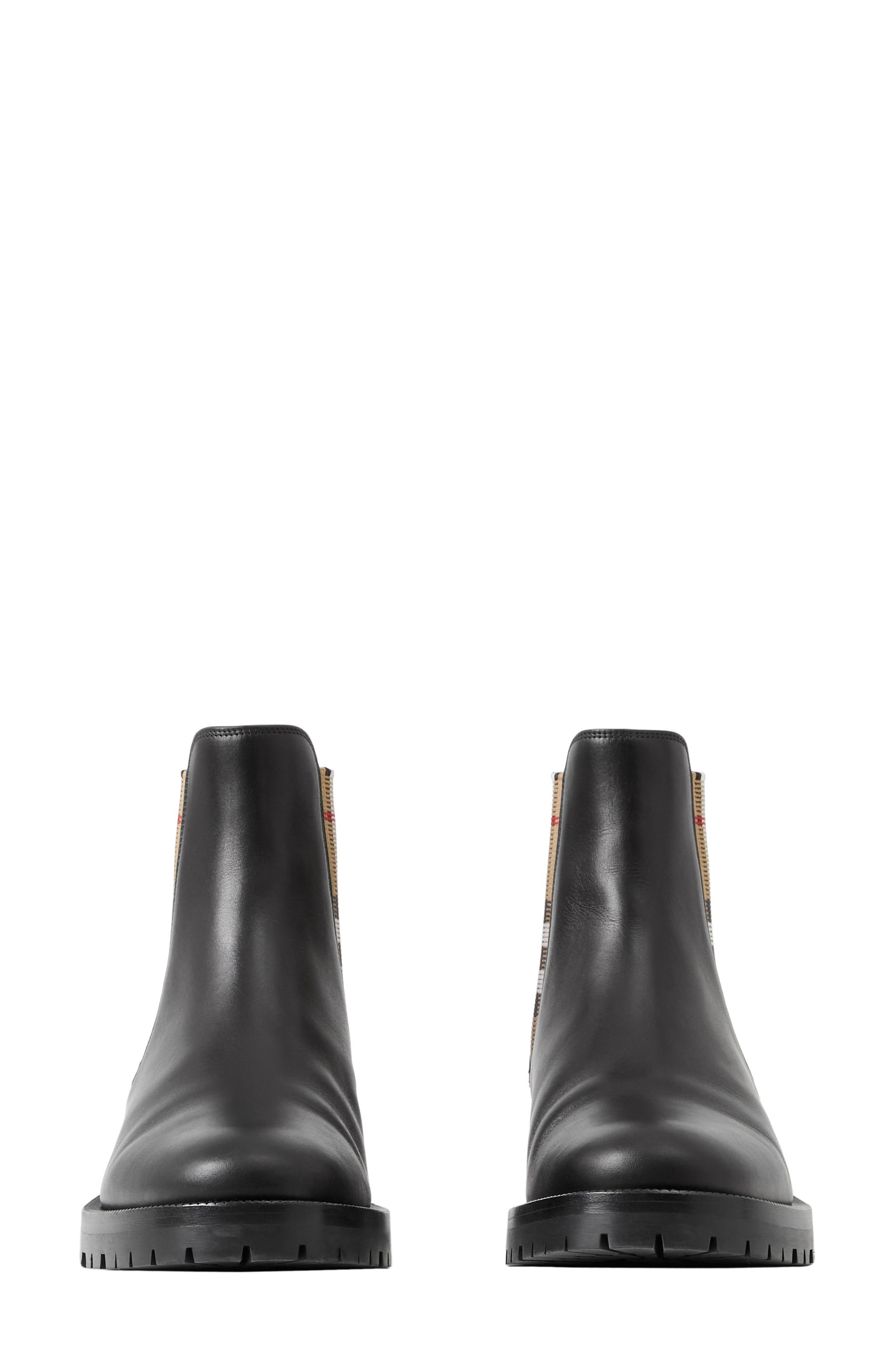 burberry Allostock Check Chelsea Boot in Black at Nordstrom - 4