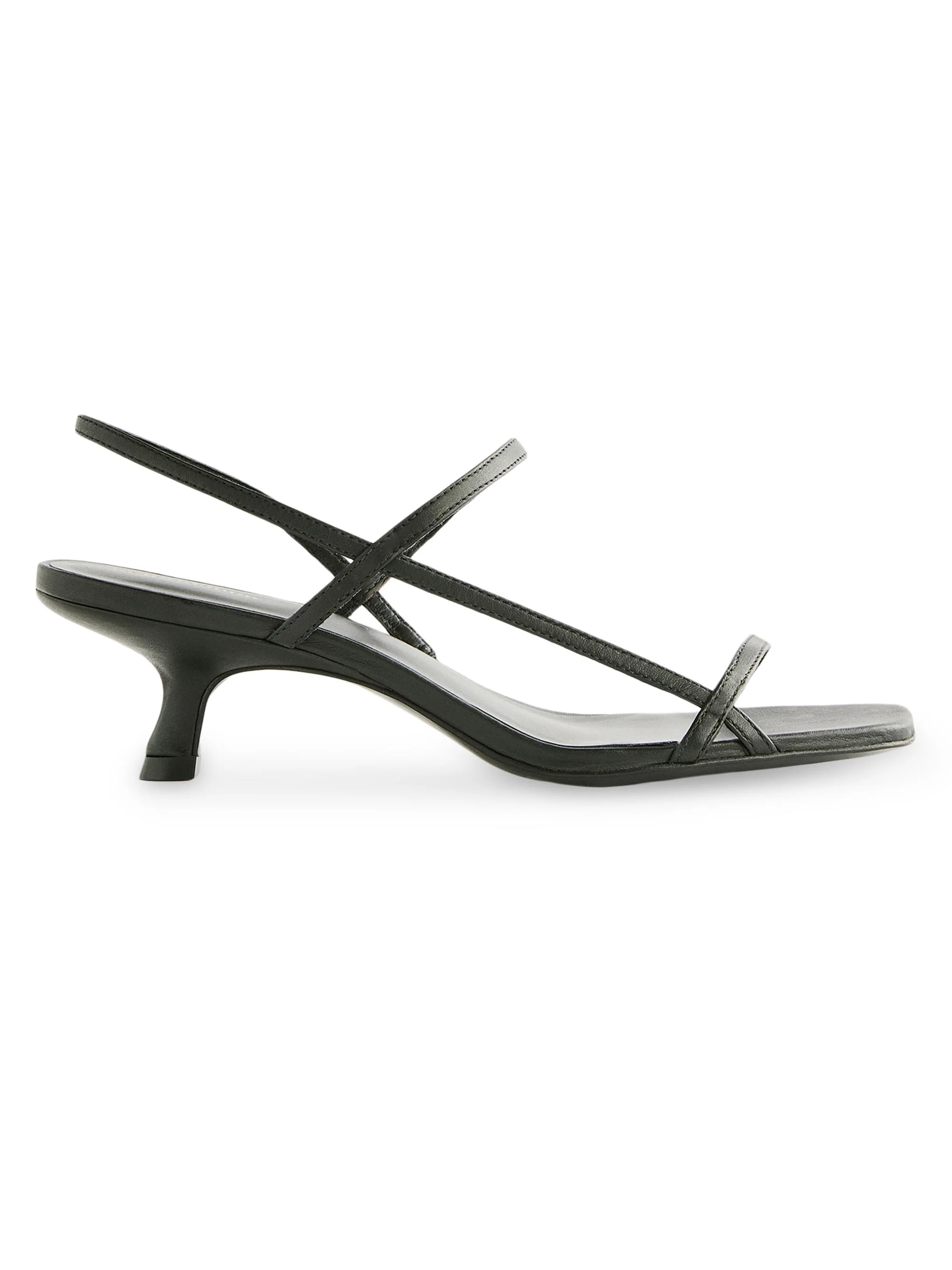 Women's Serenity Bare 50MM Leather Slingback Sandals - Black - 1