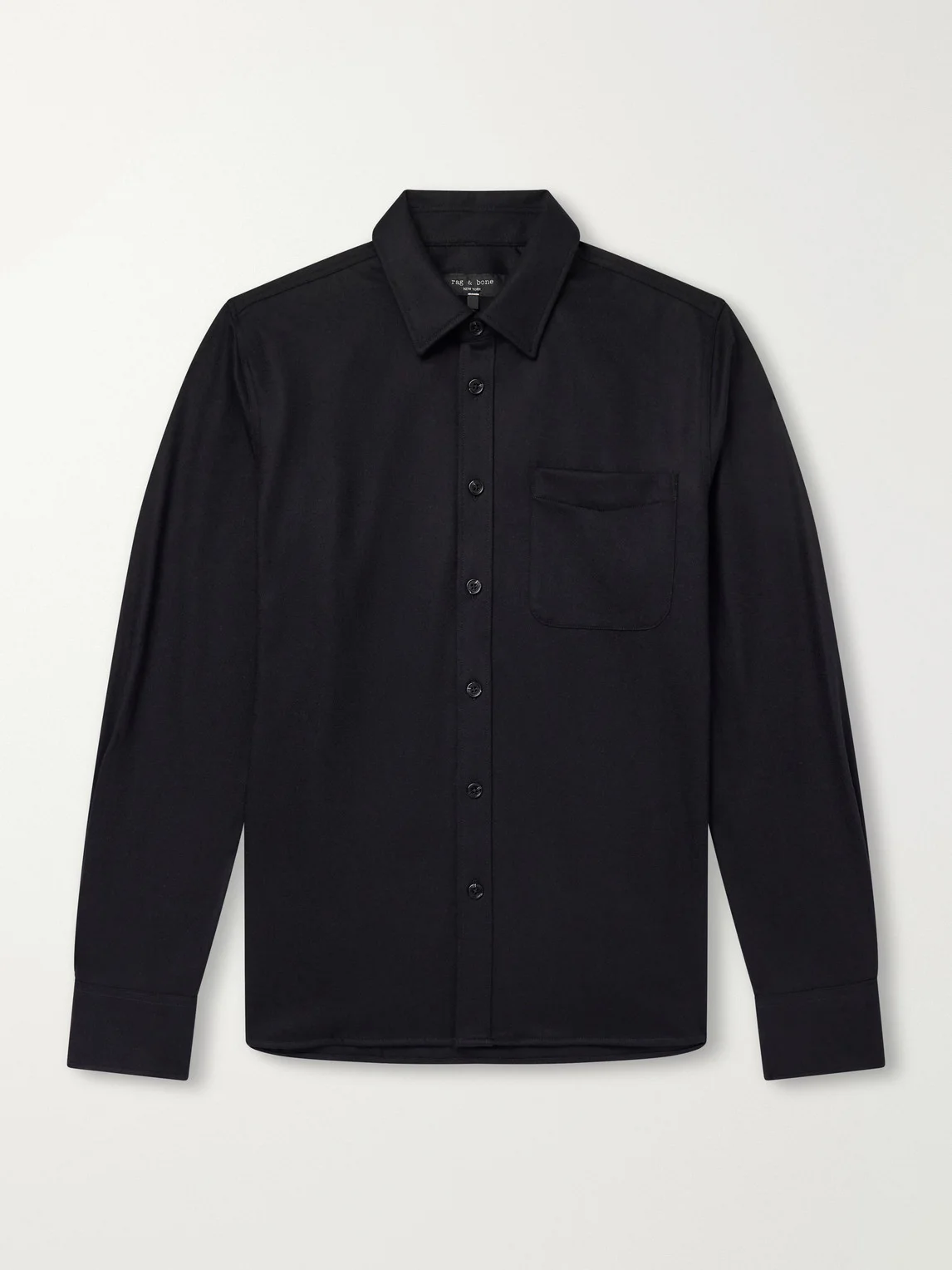 Wool-Blend Flannel Overshirt - 1