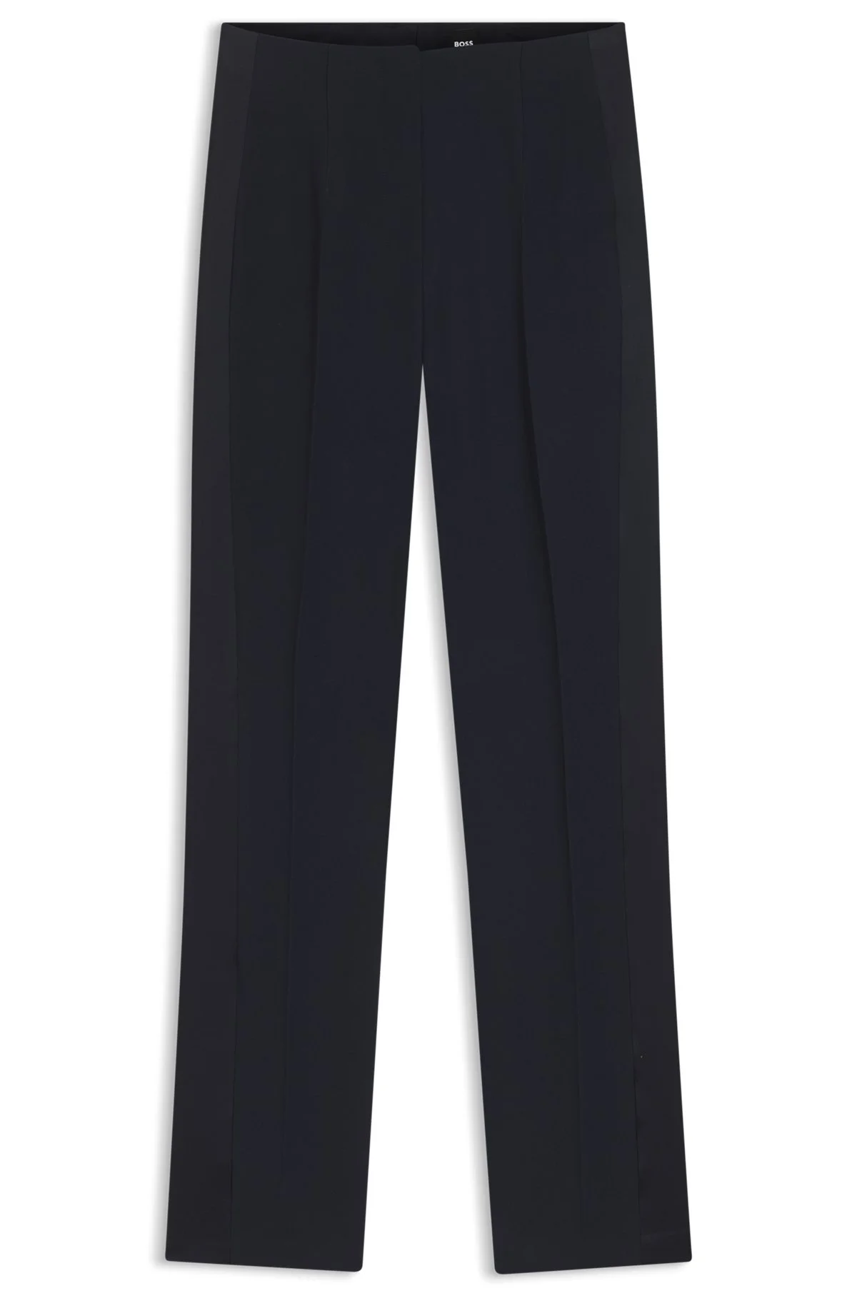 STRAIGHT-FIT PANTS IN MATTE FABRIC - 1
