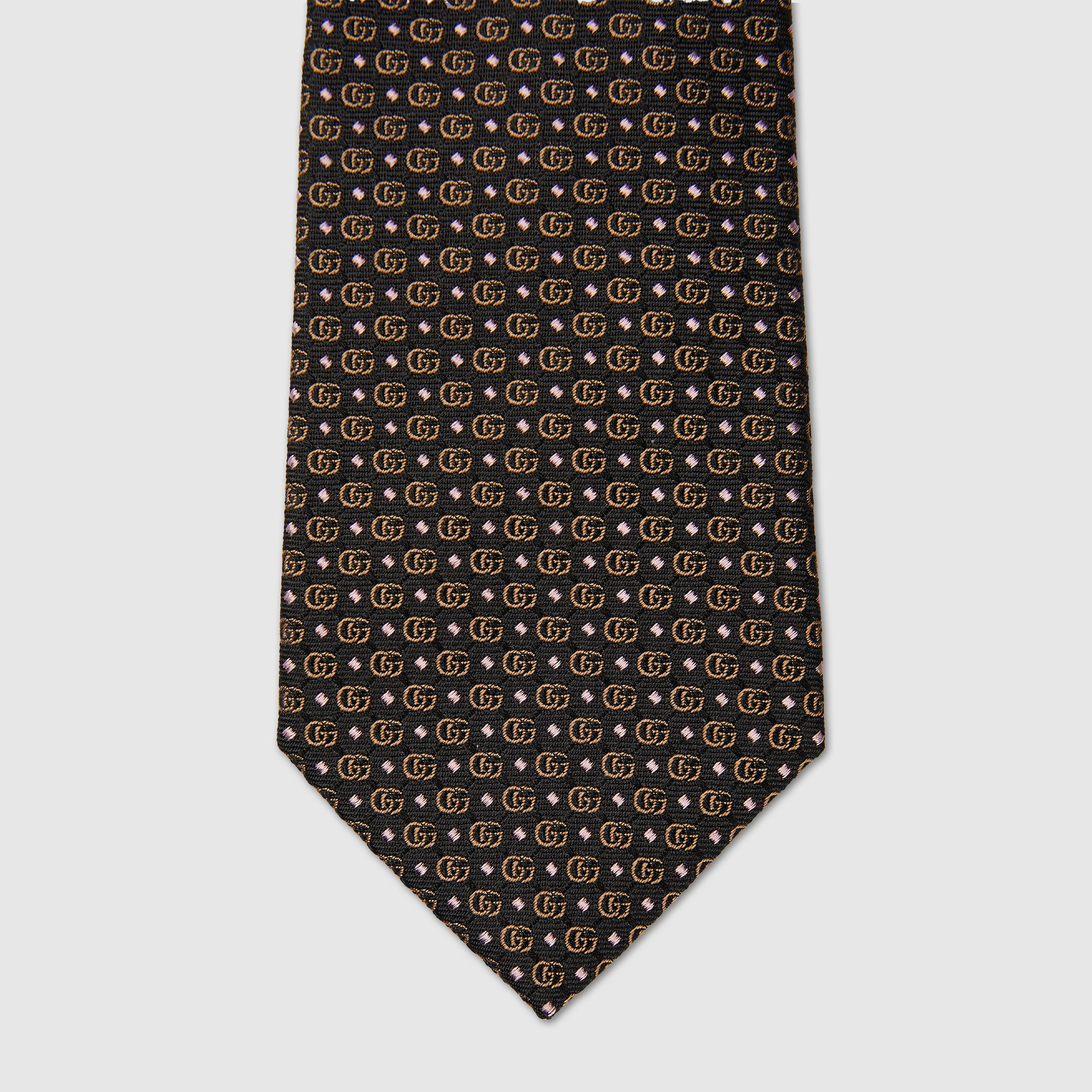 Double G silk jacquard tie - 4
