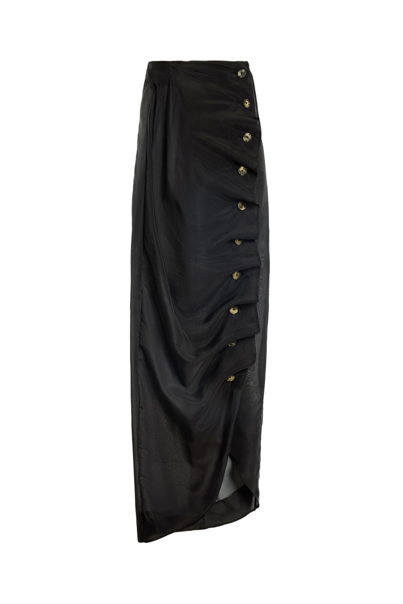 ROUNDED HEMLINE SKIRT BLACK 3
