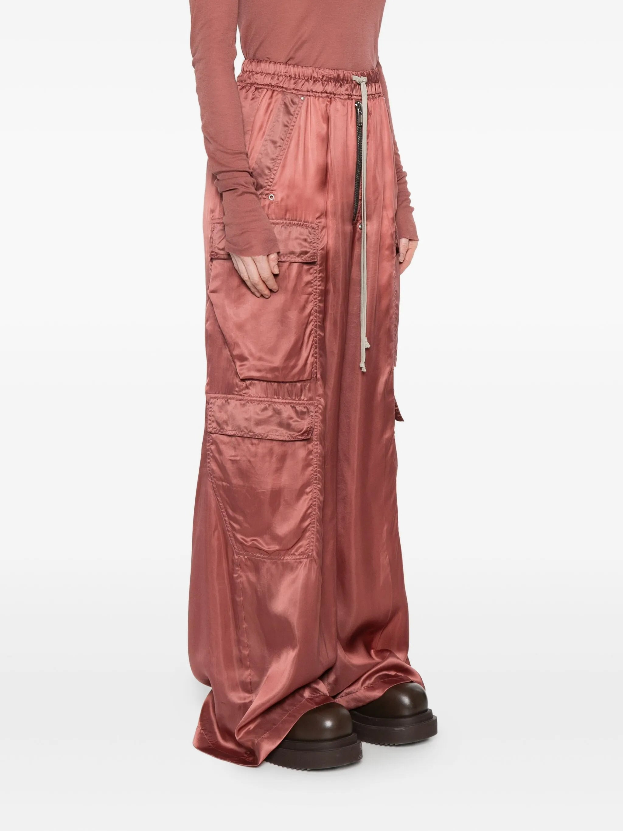 drawstring cargo trousers - 3