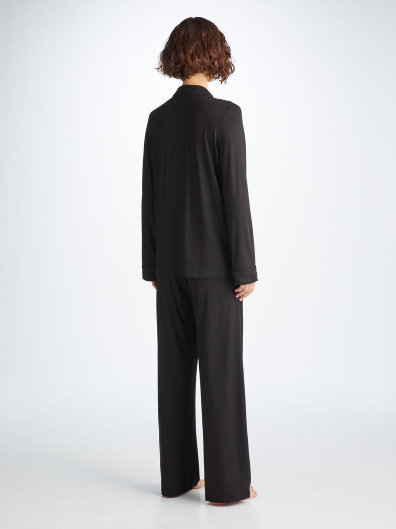 Women's Pajamas Lara Micro Modal Stretch Black - 4