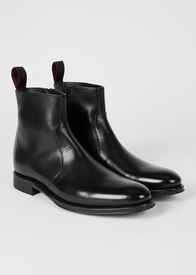 Black Leather 'Lenny' Boots 4