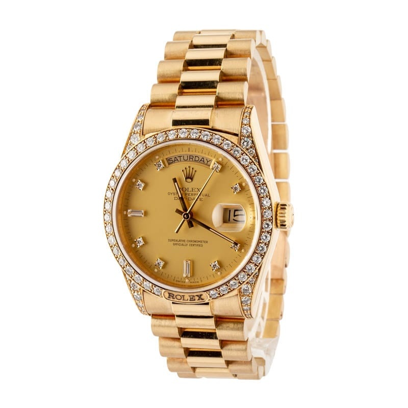 Rolex Day-Date 36 Ref 18138 Diamond Case - 2