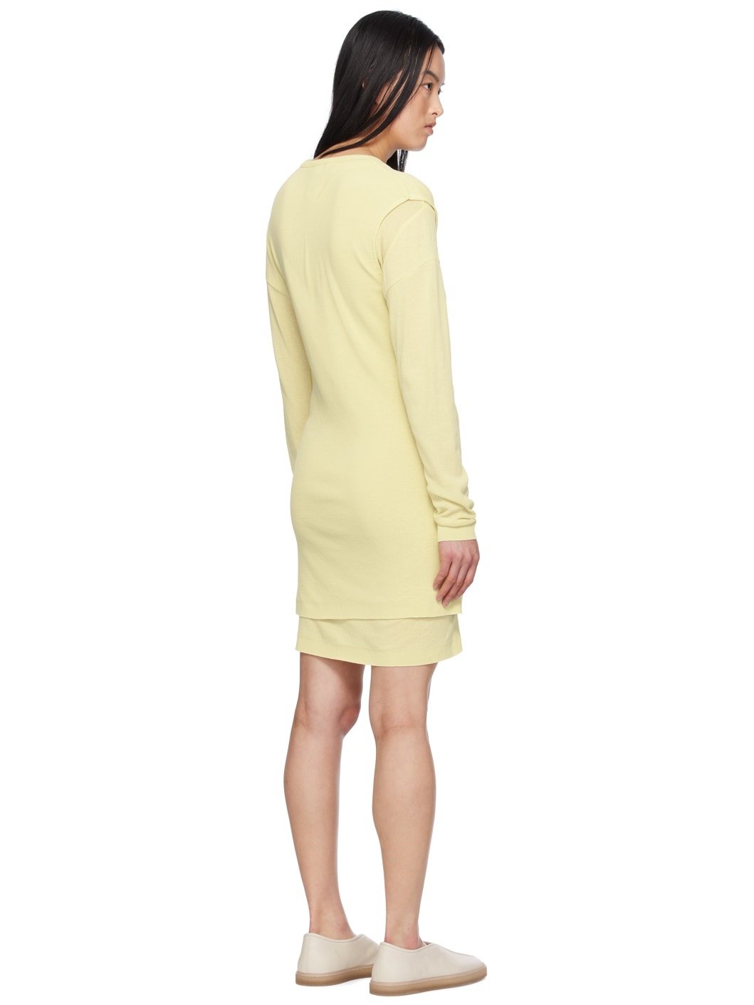 Yellow Double Layer Minidress - 3