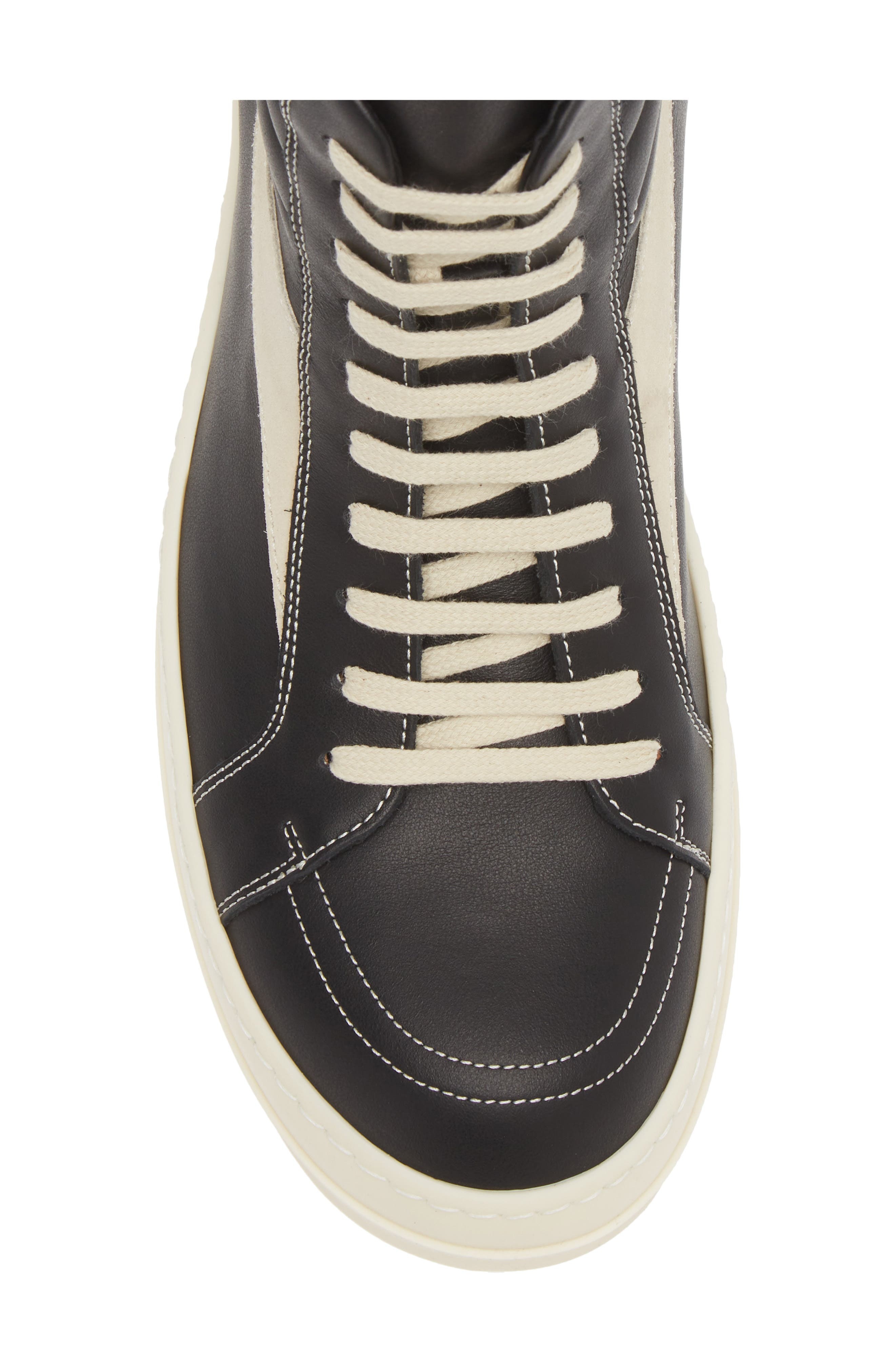 Rick Owens Porterville High Top Sneaker in Black/Milk/Milk at Nordstrom - 5