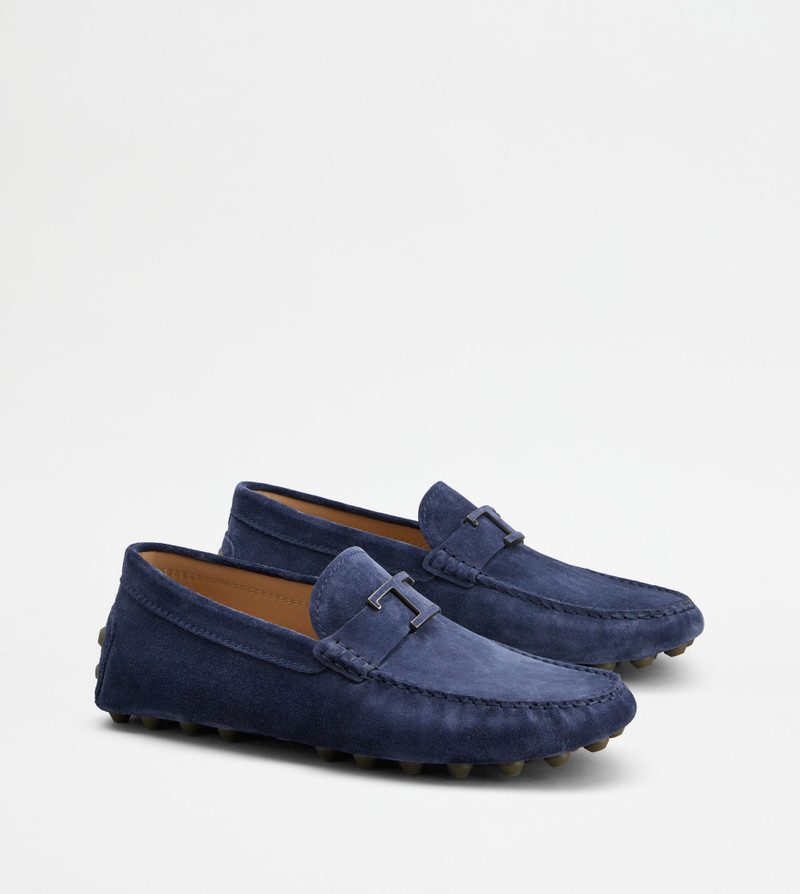 T TIMELESS GOMMINO BUBBLE LOAFERS IN SUEDE - BLUE 2