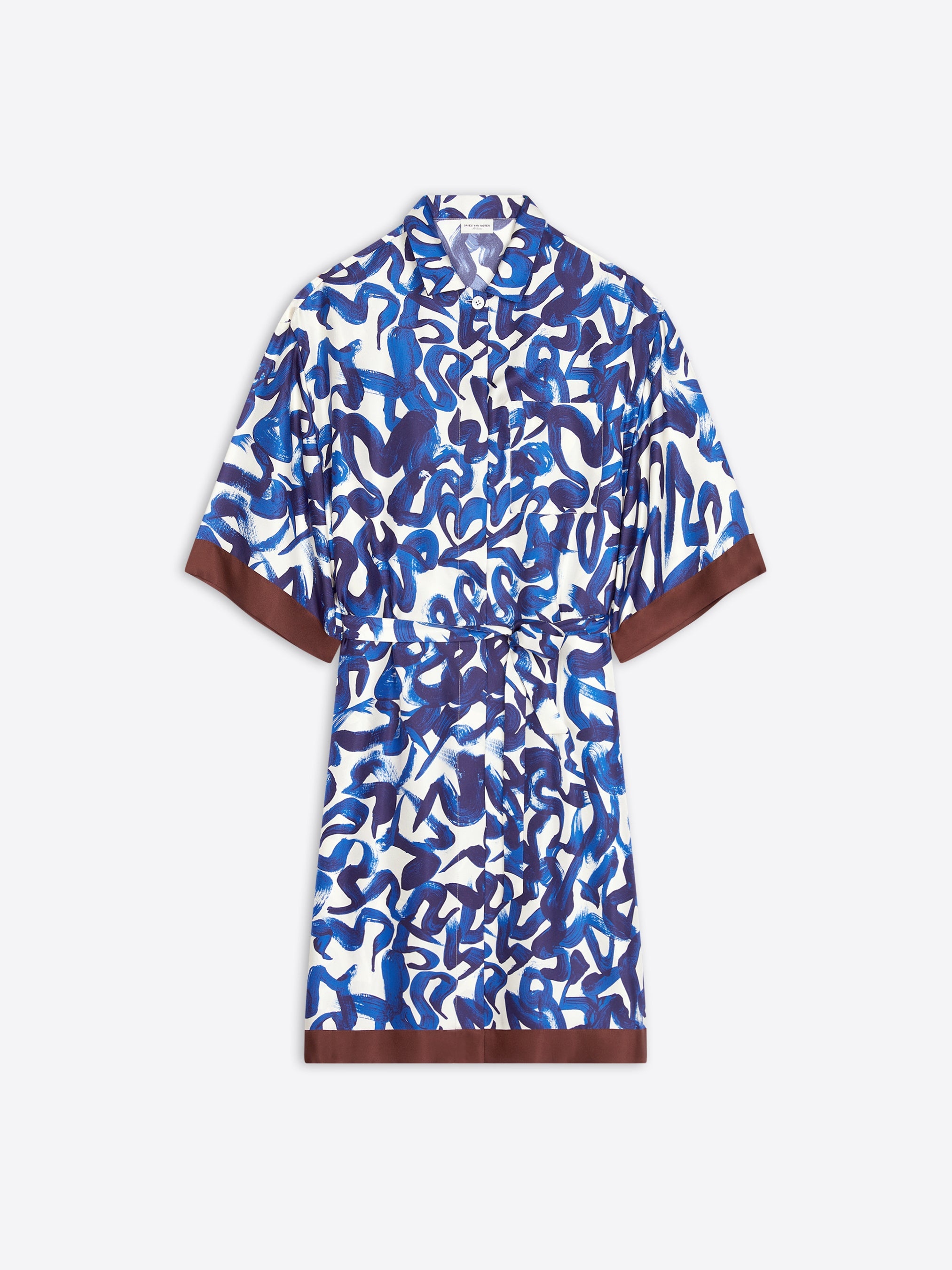 SILK SHIRT DRESS - 1