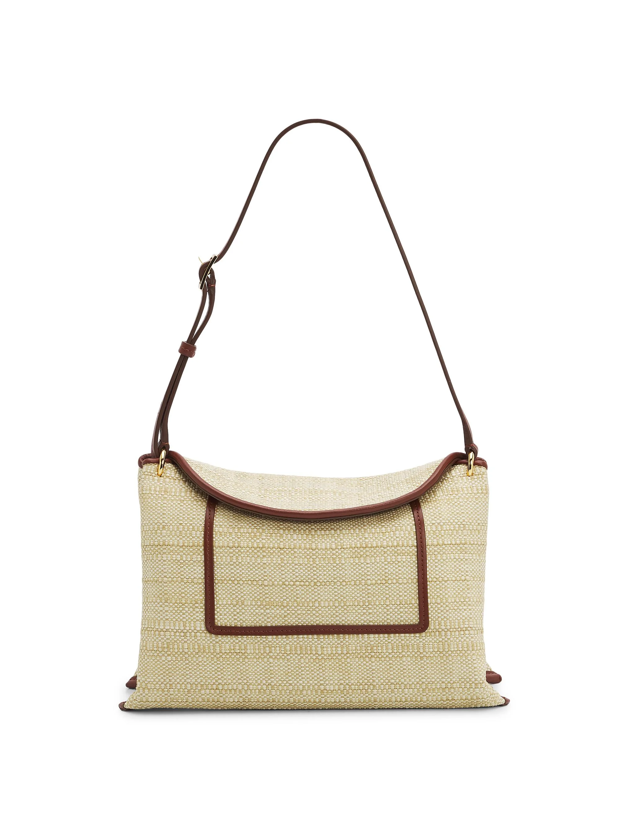Women's Penelope Raffia Shoulder Bag - Beige Raffia - 1