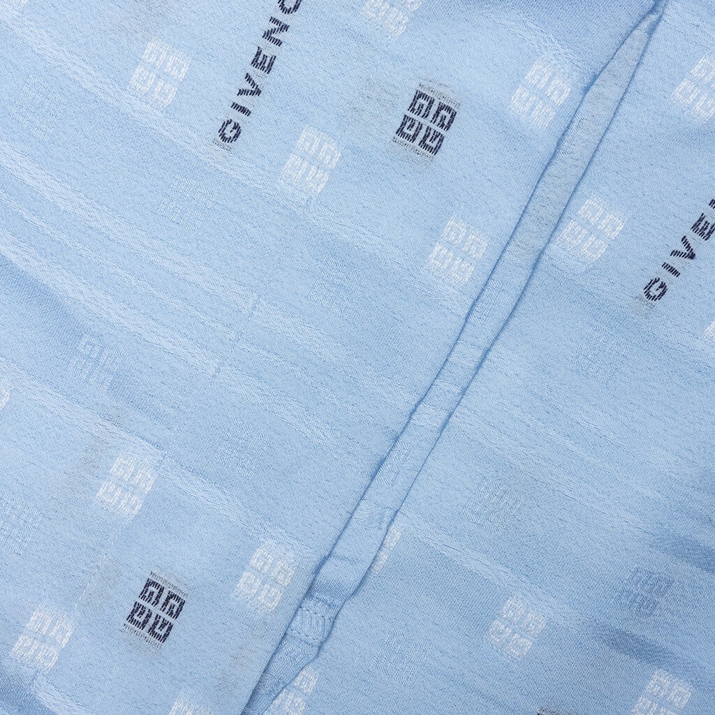 GIVENCHY BOXY FIT SHIRT W/ HAWAIIAN COLLAR - NAVY/LIGHT BLUE - 4