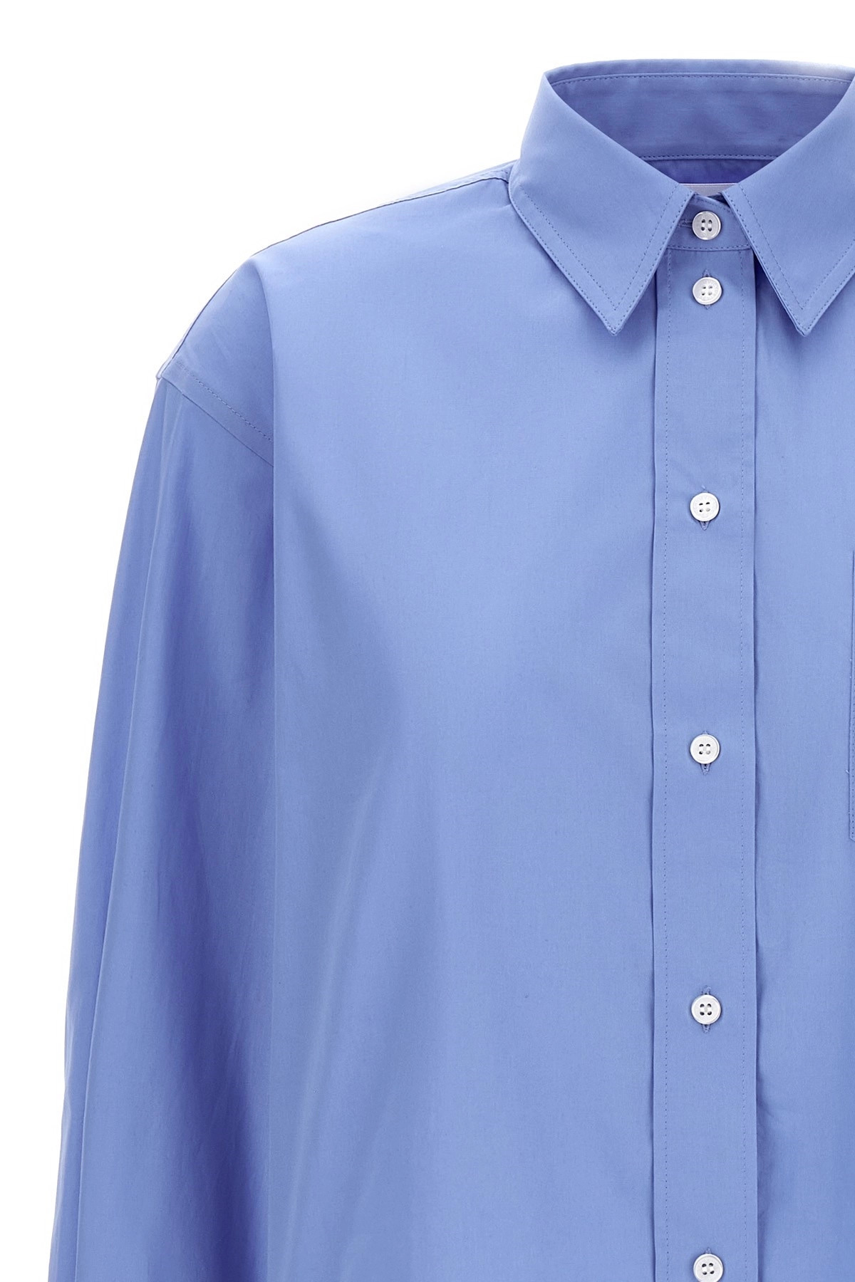 Cropped shirt with logo embroidery - 4
