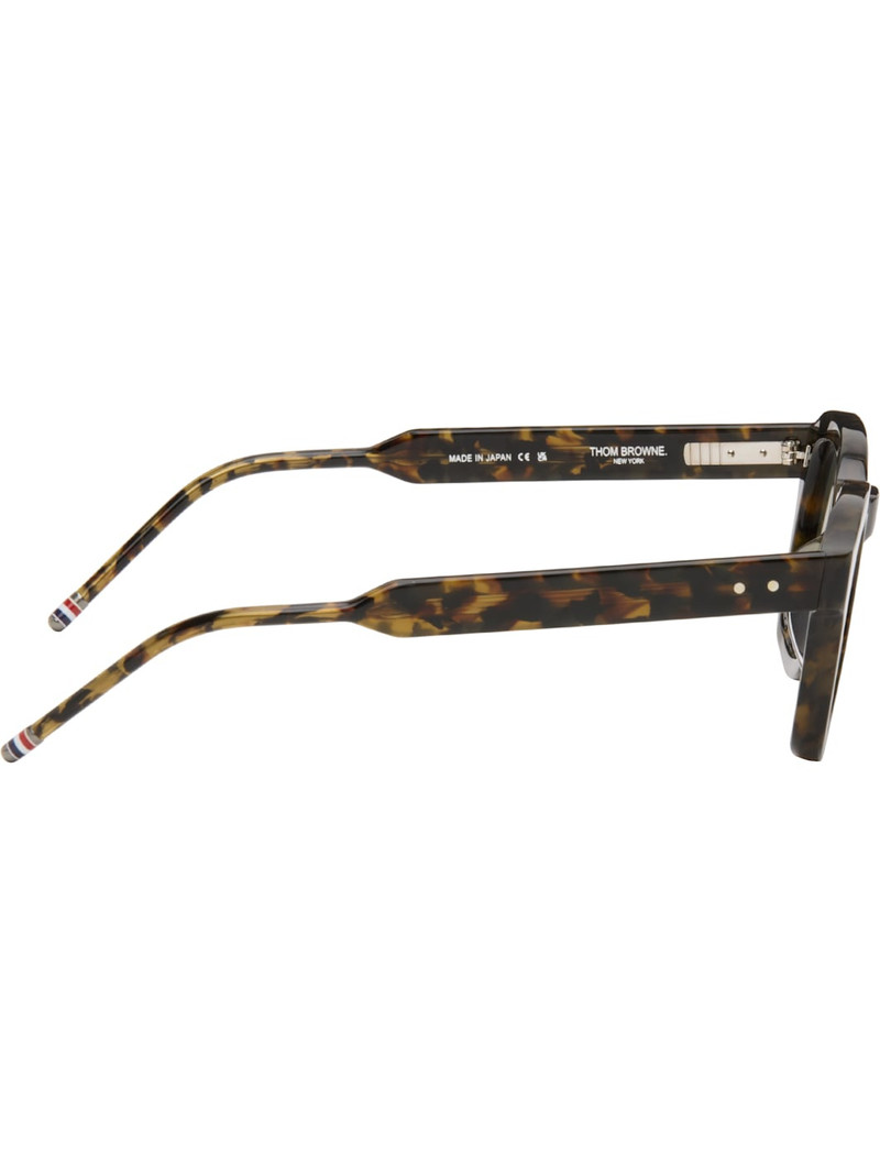 Thom Browne Brown Acetate Rectangular Sunglasses outlook