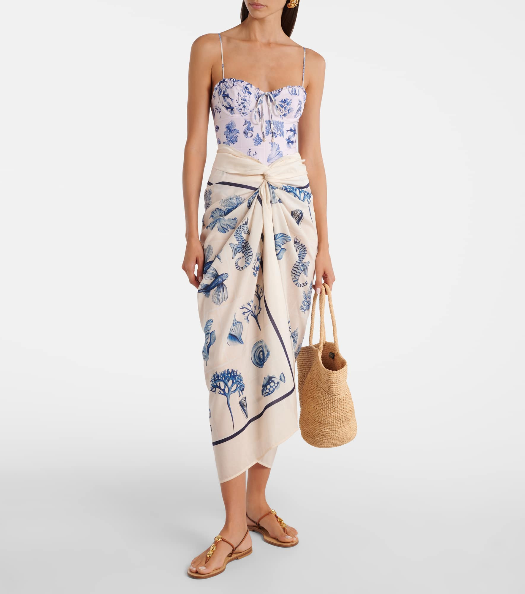 Lavanda cotton and silk beach cover-up - 2