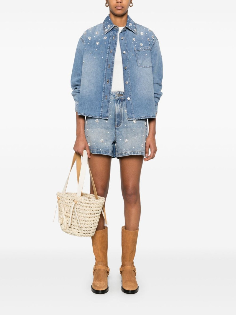 maje denim shorts outlook