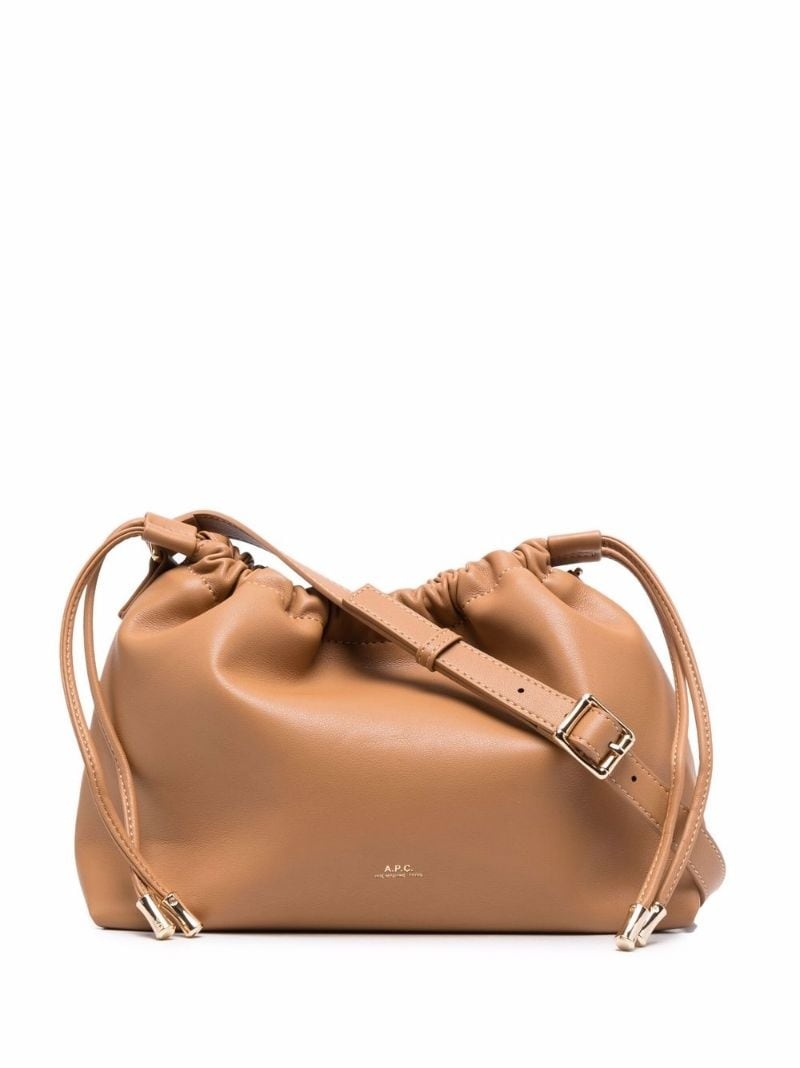 leather-effect drawstring crossbody bag - 1