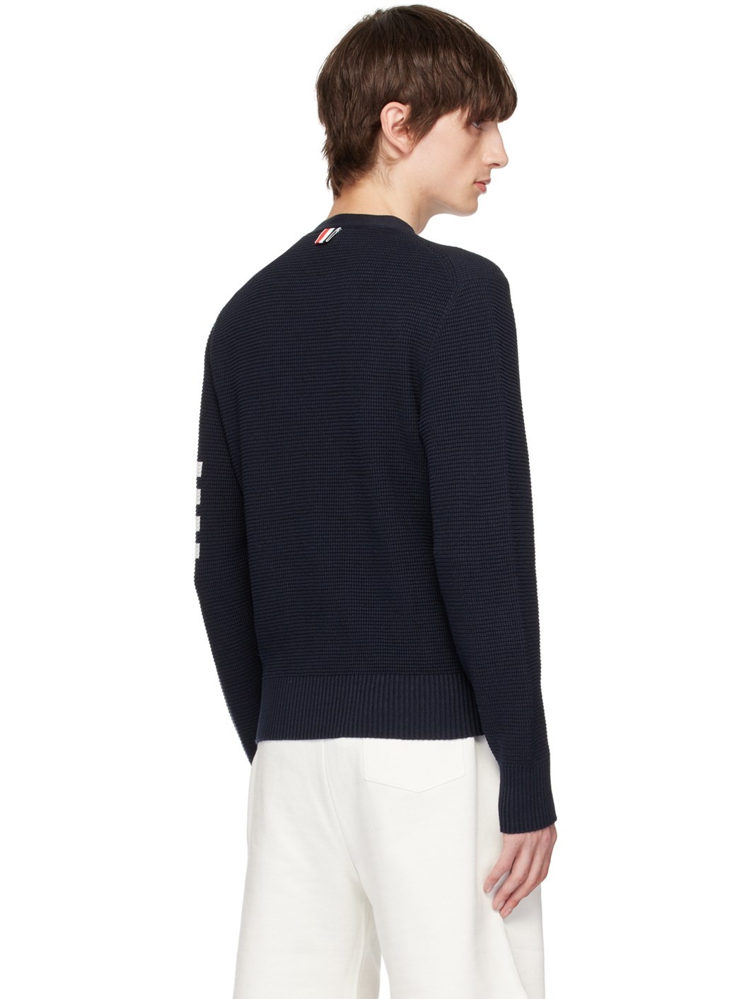 Navy 4-Bar Cardigan - 3