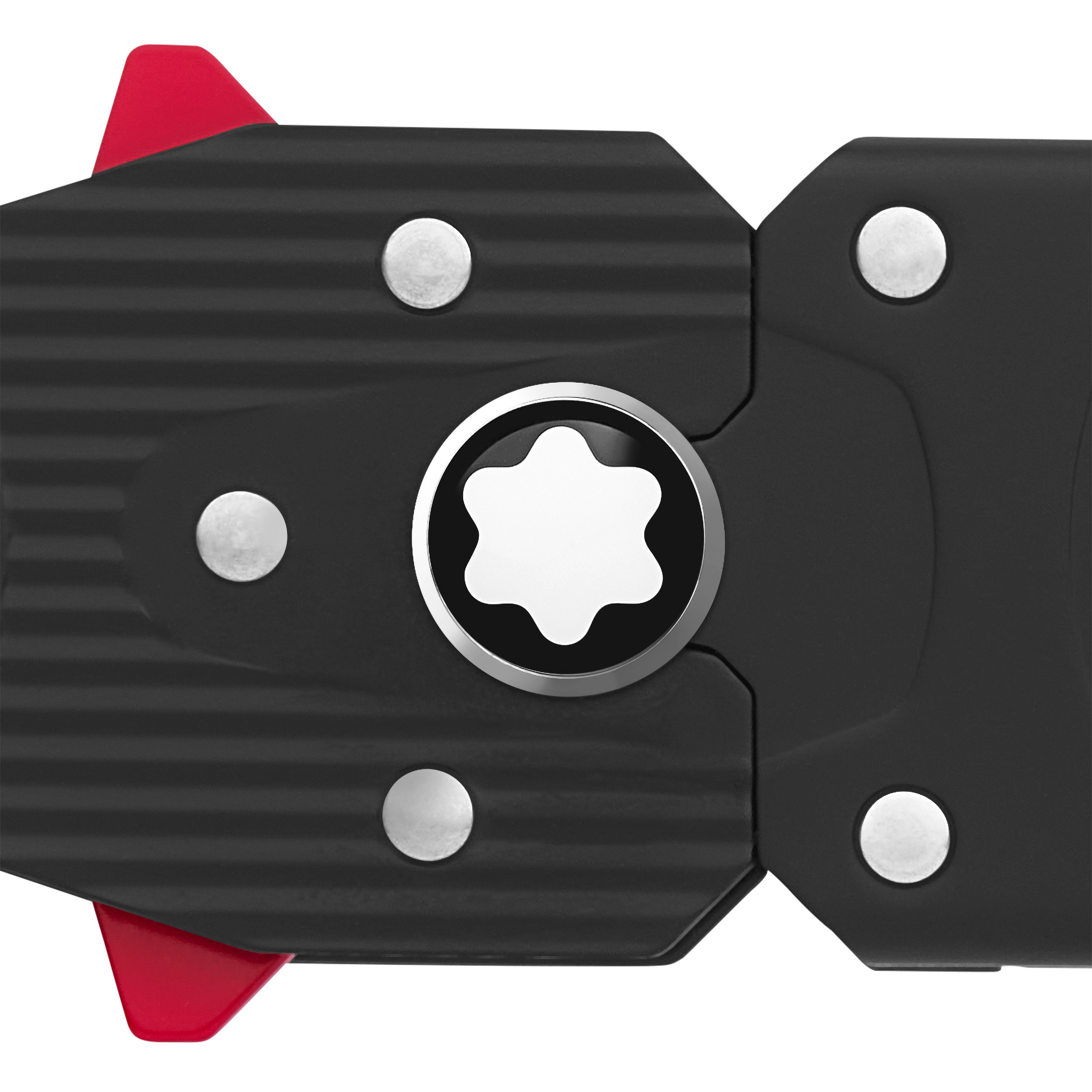 M LOCK 4810 black printed 35 mm leather buckle belt - 2