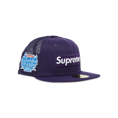 Supreme Supreme Box Logo Mesh Back New Era 'Purple' outlook