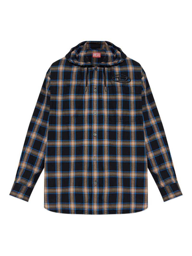 S-Dewny-Hood-Ajfi hooded checked shirt 1