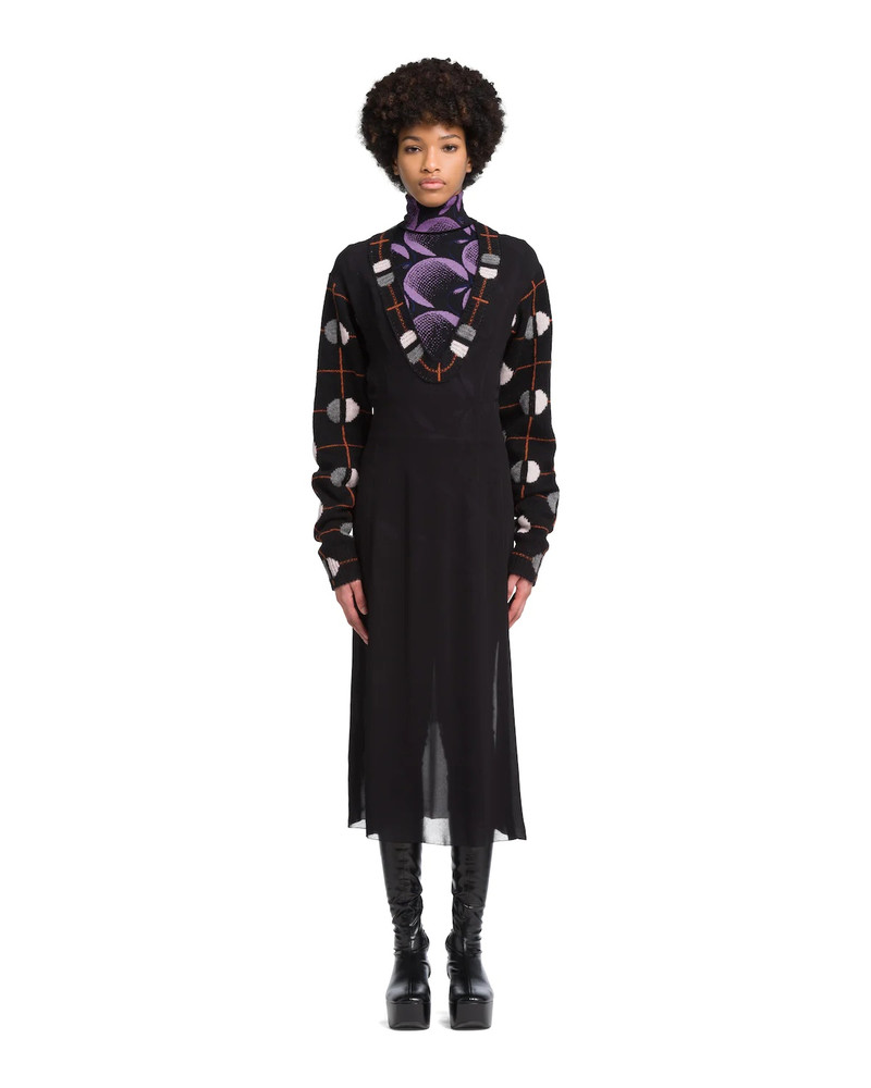 Prada Sablé dress with jacquard details outlook