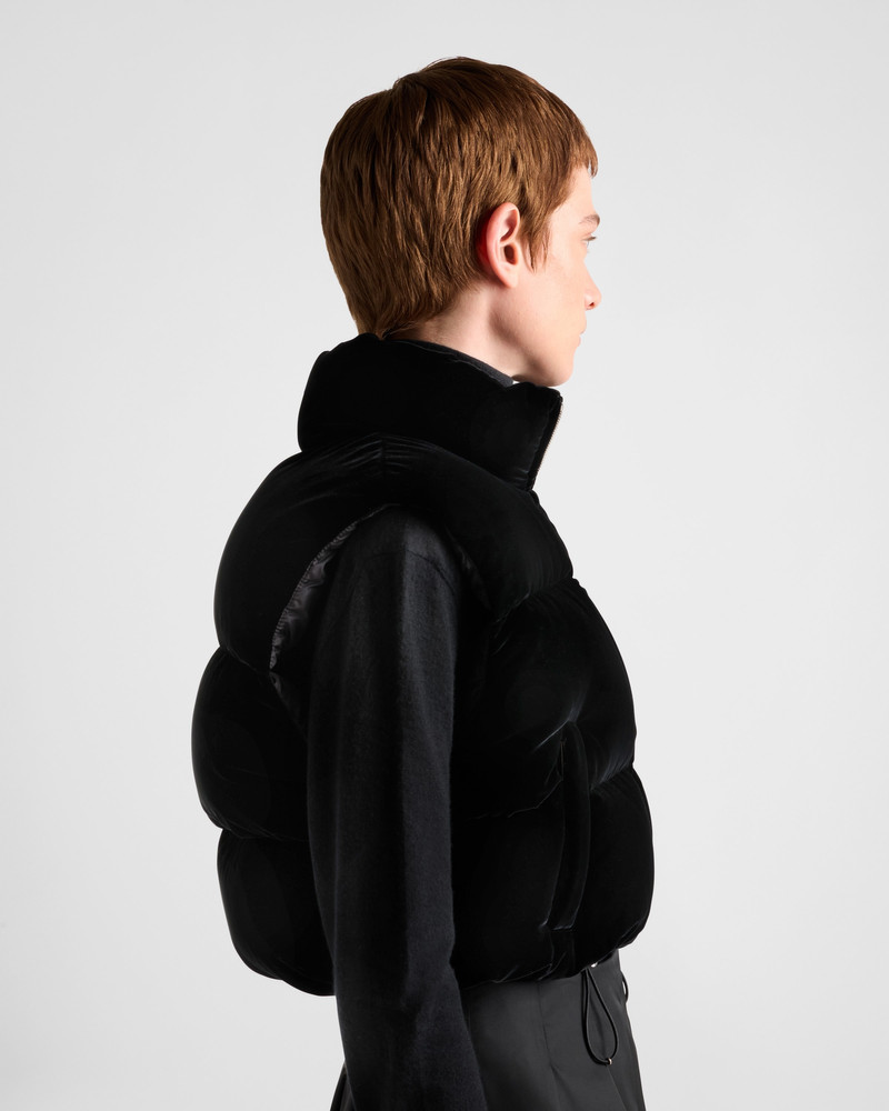 Velvet down vest 4