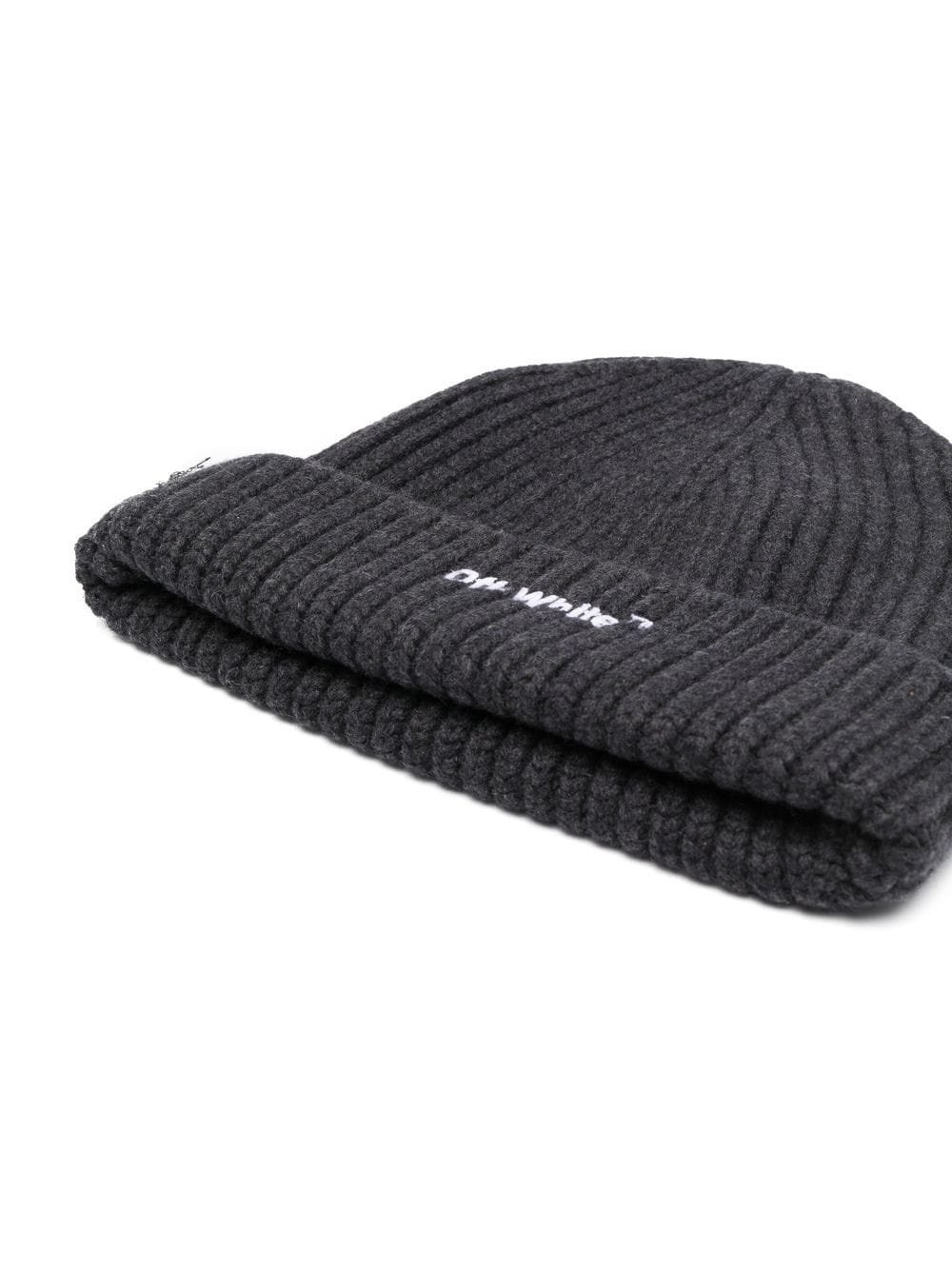 embroidered-logo ribbed-knit beanie - 2