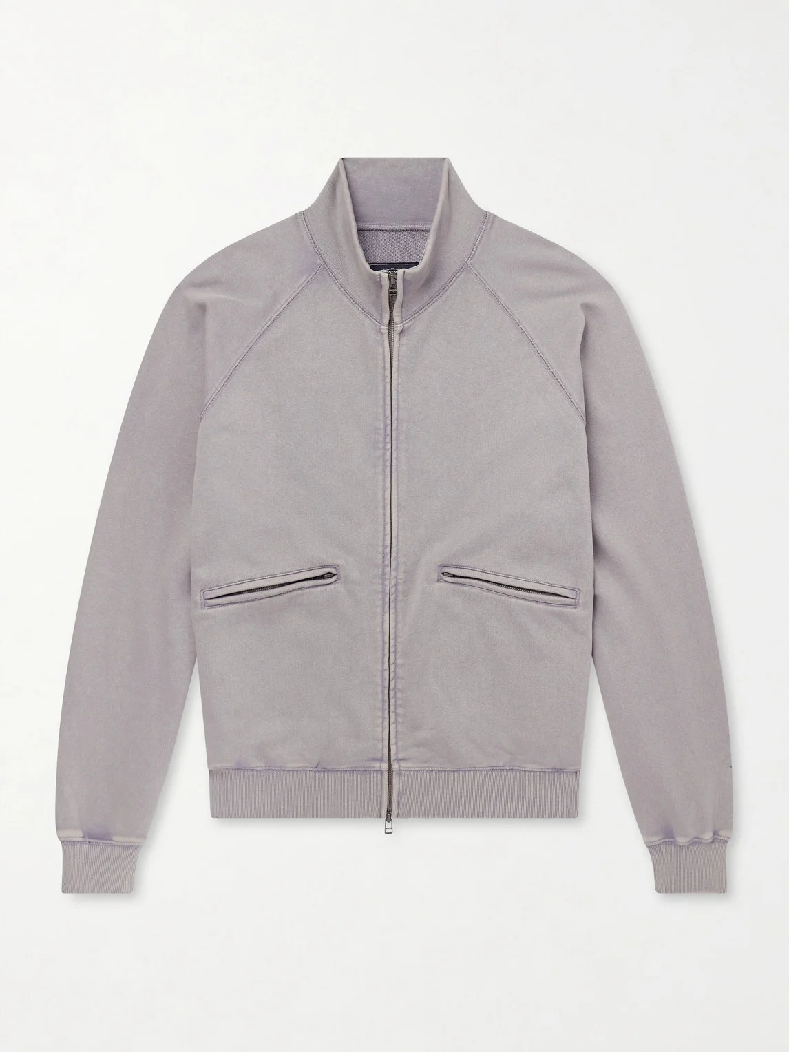 Cotton-Blend Jersey Zip-Up Sweatshirt - 1