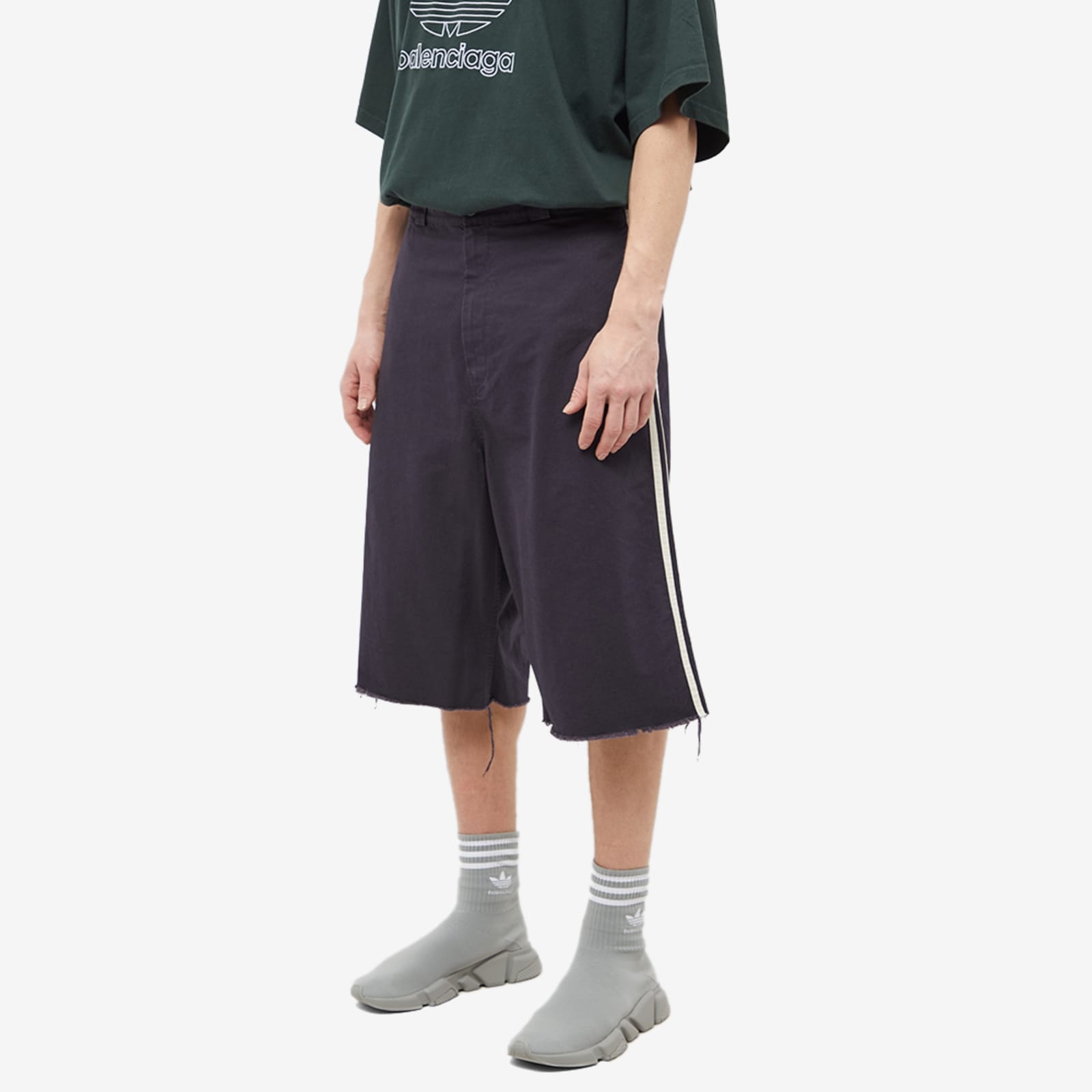 Balenciaga x adidas Baggy Denim Shorts 'Navy' 725587TNP048065 - 4