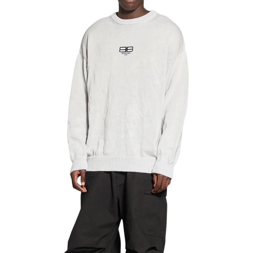 Balenciaga BB Paris Icon Sweater 'White' 696226T32529012 - 4