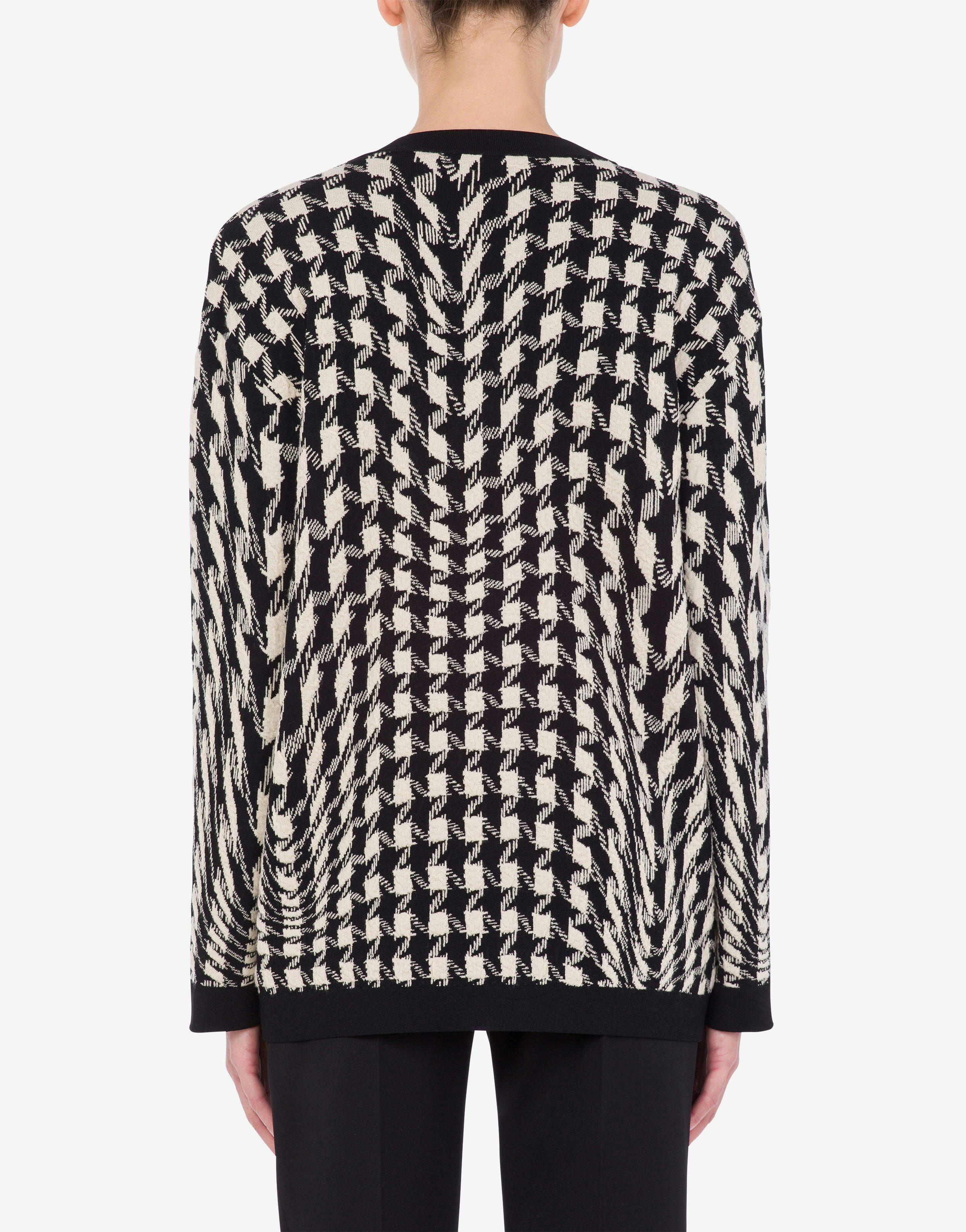 MORPHED PIED DE POULE STRETCH CARDIGAN - 3