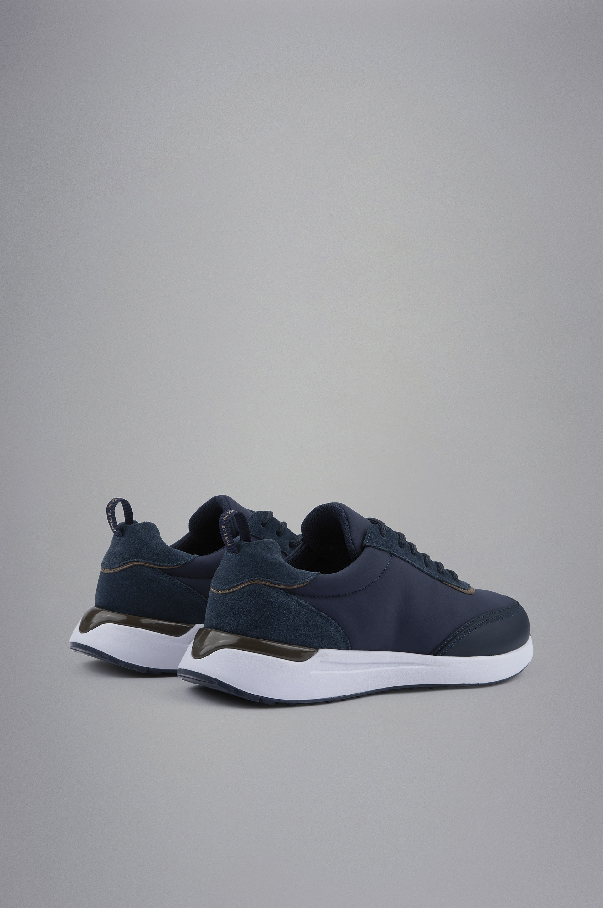 TECH FABRIC AND LEATHER HYBRID SNEAKERS - 3
