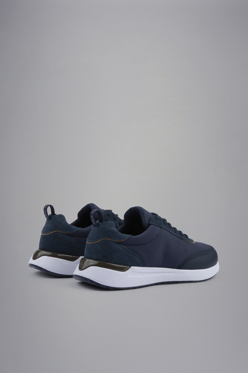 TECH FABRIC AND LEATHER HYBRID SNEAKERS 3