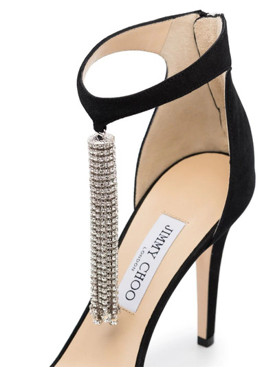 JIMMY CHOO Viola 100mm crystal-embellished sandals outlook