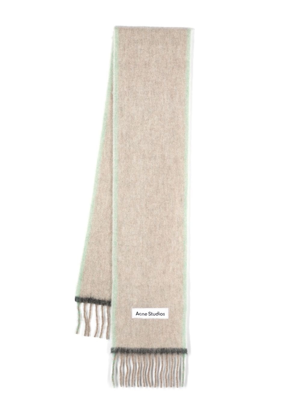 logo-appliquÃ© fringed scarf - 1