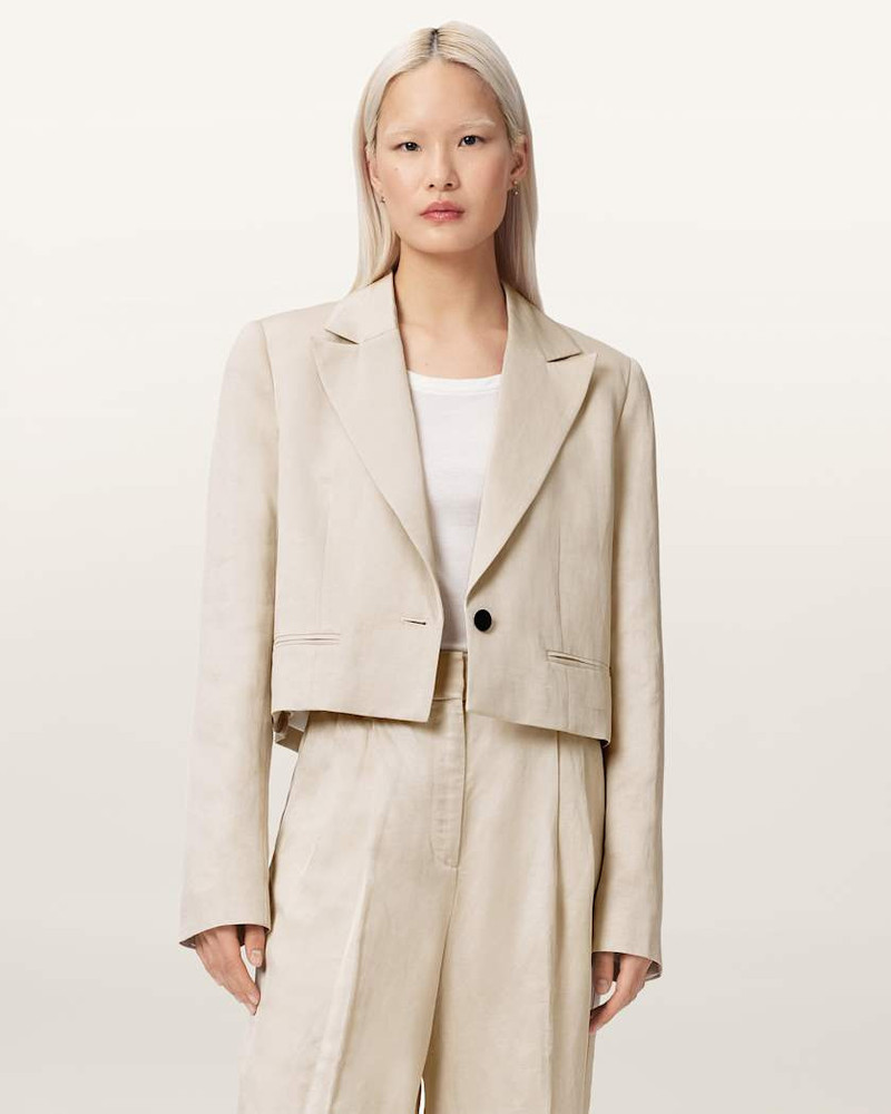 ALLSAINTS HELENA SINGLE BREASTED CROPPED BLAZER outlook