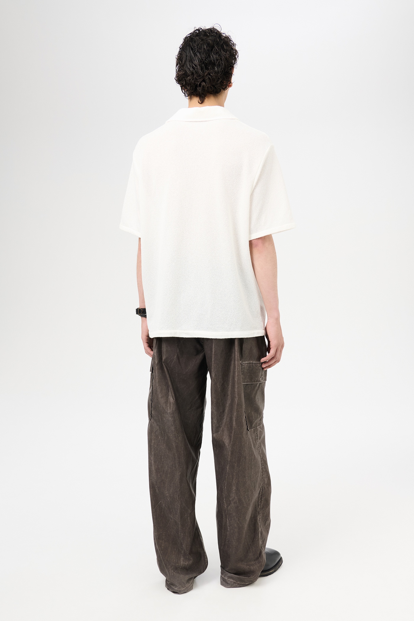 Box Shirt Shortsleeve White Boucle - 6