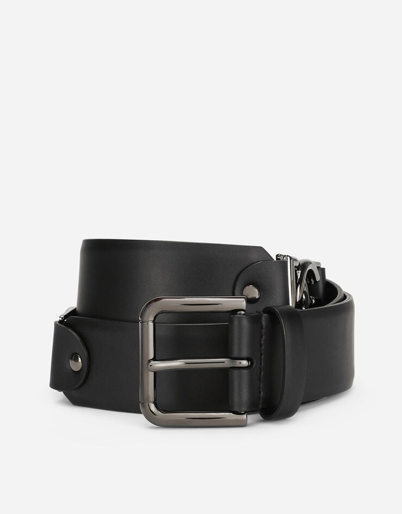 Calfskin belt with DG logo 1