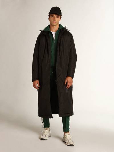 Golden Goose Men’s black Star Collection ankle-length hooded padded jacket outlook
