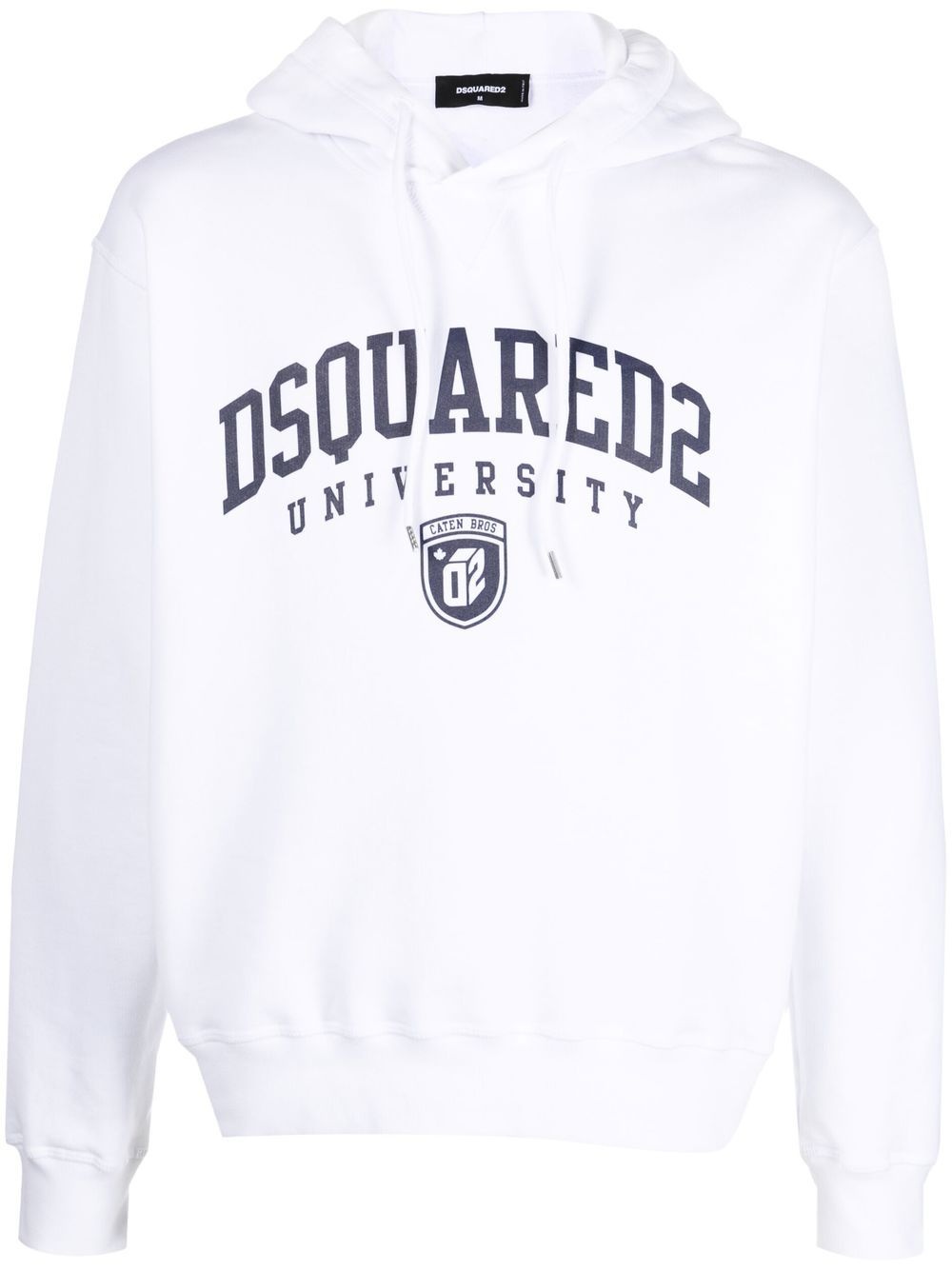 University print drawstring hoodie - 1